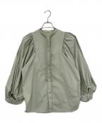 YORIヨリ）の古着「長袖ブラウス」｜グリーン