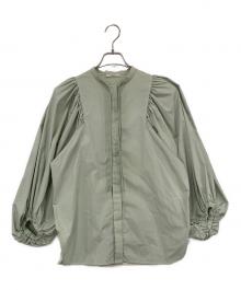 YORI（ヨリ）の古着「長袖ブラウス」｜グリーン