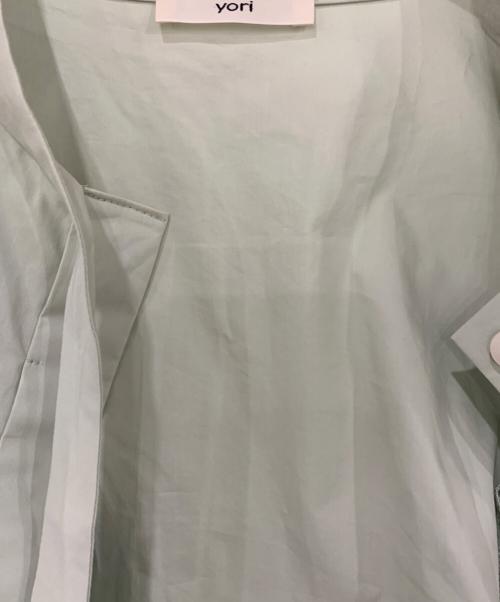 YORI（ヨリ）YORI (ヨリ) 長袖ブラウス グリーン サイズ:FREEの古着・服飾アイテム