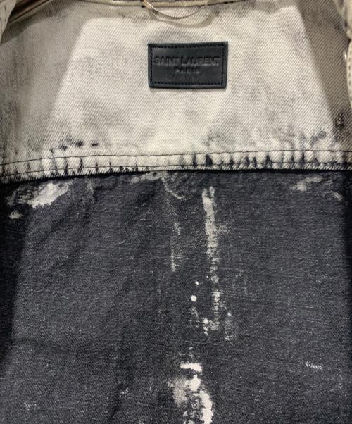 Saint Laurent Paris（サンローランパリ）Saint Laurent Paris (サンローランパリ) スターパッチブリーチ加工デニムジャケット ライトグレー サイズ:SIZE XSの古着・服飾アイテム