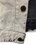 中古・古着 Saint Laurent Paris (サンローランパリ) スターパッチブリーチ加工デニムジャケット ライトグレー サイズ:SIZE XS：30000円