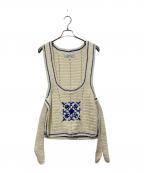 S.S.DALEYエス・エス・ダイリー）の古着「CROCHET TILE SUIT TABARD」｜ホワイト×ブルー