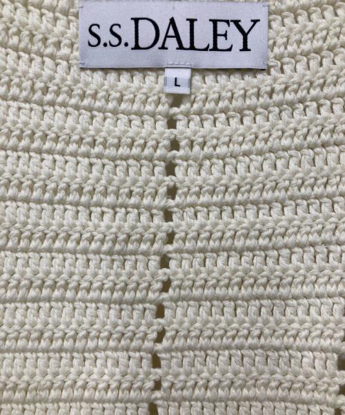 S.S.DALEY（エス・エス・ダイリー）S.S.DALEY (エス・エス・ダイリー) CROCHET TILE SUIT TABARD ホワイト×ブルー サイズ:Lサイズの古着・服飾アイテム