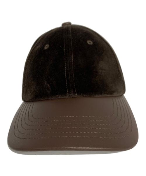WALES BONNER（ウェールズボナー）WALES BONNER (ウェールズボナー) ベロアキャップ ブラウンの古着・服飾アイテム