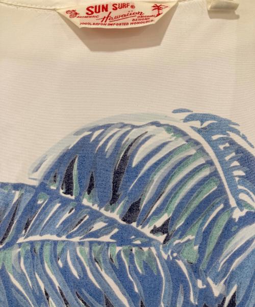 Sun Surf（サンサーフ）Sun Surf (サンサーフ) アロハシャツ ホワイト×ブルー サイズ:Lサイズの古着・服飾アイテム