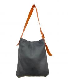 HENDER SCHEME（エンダースキーマ）の古着「ワンサイドベルトバッグ」｜ネイビー×オレンジ