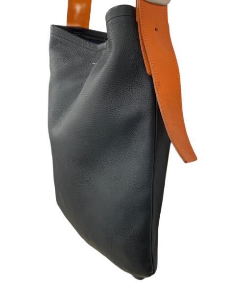 HENDER SCHEME（エンダースキーマ）HENDER SCHEME (エンダースキーマ) ワンサイドベルトバッグ ネイビー×オレンジの古着・服飾アイテム