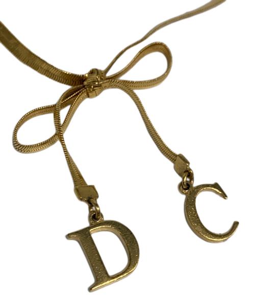Christian Dior（クリスチャン ディオール）Christian Dior (クリスチャン ディオール) リボンモチーフ　チョーカー カラー/ゴールドの古着・服飾アイテム