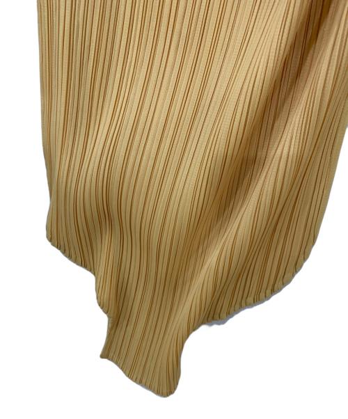 PLEATS PLEASE（プリーツプリーズ）PLEATS PLEASE (プリーツプリーズ) プリーツワイドパンツ イエロー サイズ:3の古着・服飾アイテム