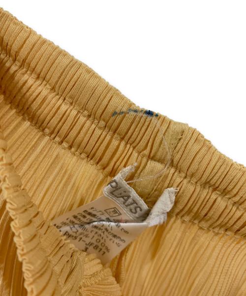 PLEATS PLEASE（プリーツプリーズ）PLEATS PLEASE (プリーツプリーズ) プリーツワイドパンツ イエロー サイズ:3の古着・服飾アイテム