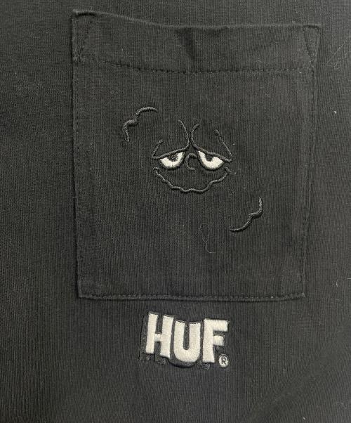 HUF（ハフ）HUF (ハフ) 半袖カットソー ブラック サイズ:ｌの古着・服飾アイテム