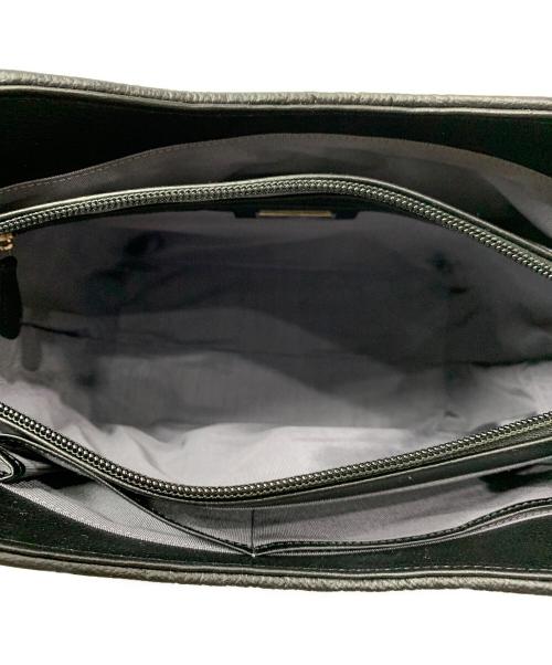 印傳屋（インデンヤ）印傳屋 (インデンヤ) ハンドバッグ ブラック×ベージュの古着・服飾アイテム