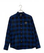 F.C.R.B.エフシーレアルブリストル）の古着「長袖シャツ」｜ブルー×ブラック