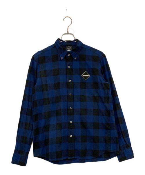 F.C.R.B.（エフシーレアルブリストル）F.C.R.B. (エフシーレアルブリストル) 長袖シャツ ブルー×ブラック サイズ:Mサイズの古着・服飾アイテム