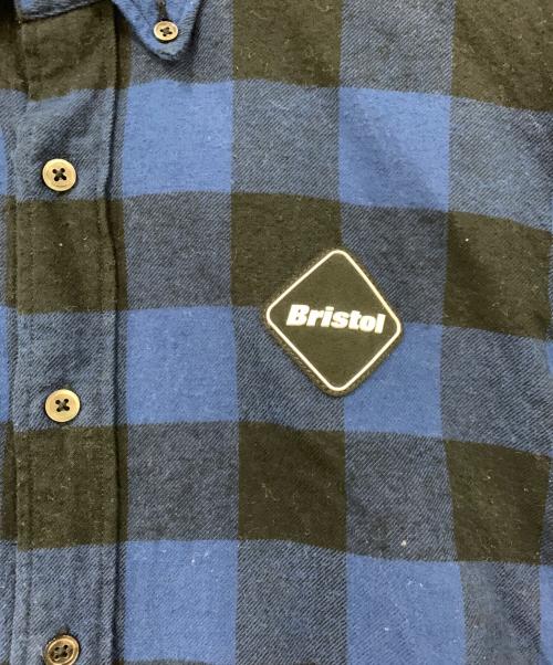 F.C.R.B.（エフシーレアルブリストル）F.C.R.B. (エフシーレアルブリストル) 長袖シャツ ブルー×ブラック サイズ:Mサイズの古着・服飾アイテム