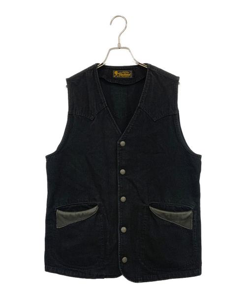 RUDE GALLERY BLACK REBEL（ルードギャラリー ブラックレーベル）RUDE GALLERY BLACK REBEL (ルードギャラリー ブラックレーベル) ベスト ブラック サイズ:SIZE Mの古着・服飾アイテム