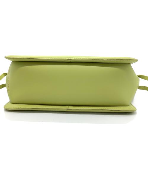 CHARLES & KEITH（チャールズアンドキース）CHARLES & KEITH (チャールズ＆キース) トゥランクィルレザー＆ラフィアトートバッグ 黄緑の古着・服飾アイテム