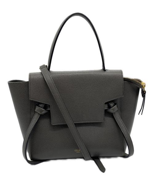 CELINE（セリーヌ）CELINE (セリーヌ) ベルトバッグ ナノ グレーの古着・服飾アイテム