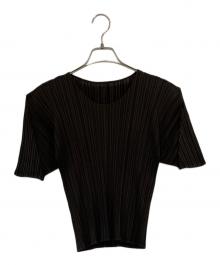 PLEATS PLEASE（プリーツプリーズ）の古着「半袖カットソー」｜ブラック