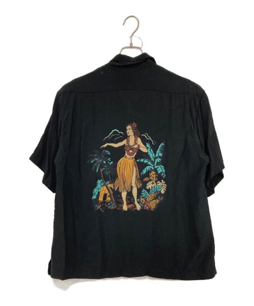 Schott（ショット）schott (ショット) PINEAPPLE JUICE (パインアップル ジュース) RAYON SHIRT BEACH ブラック サイズ:Mサイズの古着・服飾アイテム