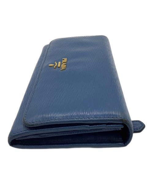 PRADA（プラダ）PRADA (プラダ) 長財布 ブルーの古着・服飾アイテム