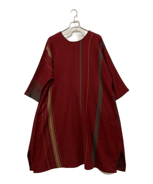 tamaki niime（タマキ ニイメ）tamaki niime (タマキ ニイメ) 長袖ワンピース レッド サイズ:FREEの古着・服飾アイテム