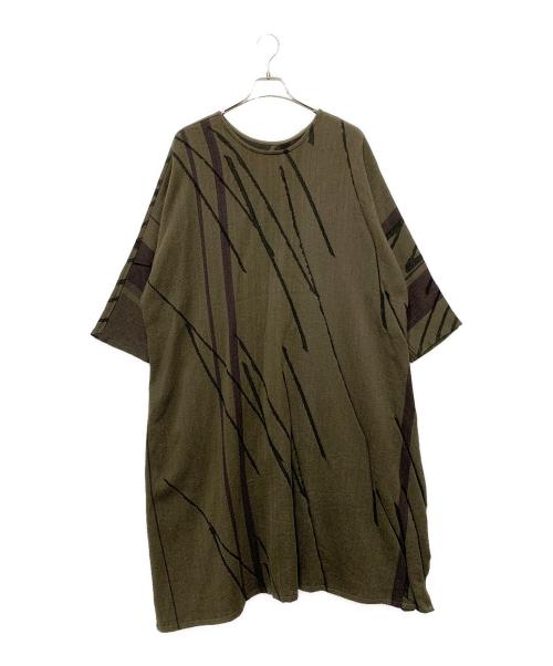 tamaki niime（タマキ ニイメ）tamaki niime (タマキ ニイメ) 長袖ワンピース オリーブ サイズ:FREEの古着・服飾アイテム