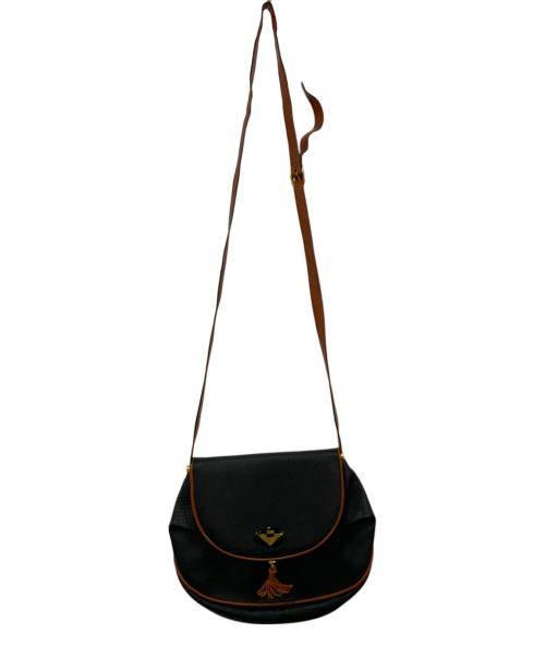 BOTTEGA VENETA（ボッテガベネタ）BOTTEGA VENETA (ボッテガベネタ) フリンジショルダーバッグ ブラックの古着・服飾アイテム