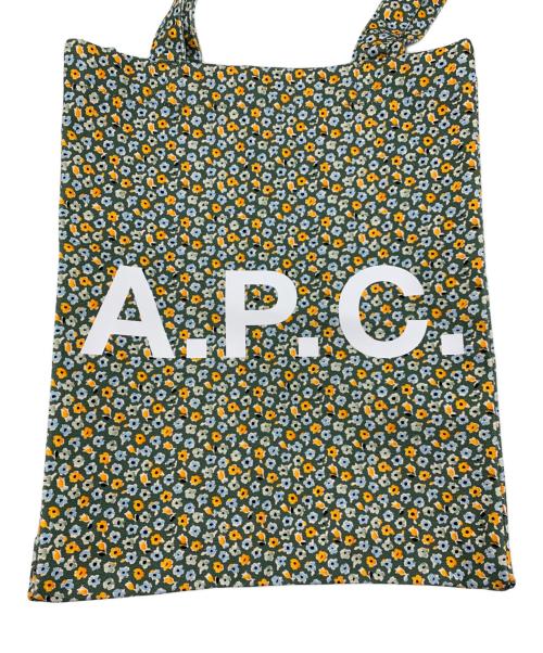 A.P.C.（アーペーセー）A.P.C. (アーペーセー) トートバッグ グリーン×オレンジの古着・服飾アイテム