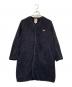 DANTON（ダントン）の古着「フリースカラーレスコート」｜ネイビー