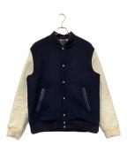 uniform experimentユニフォームエクスペリメント）の古着「スタジャン」｜ホワイト×ネイビー