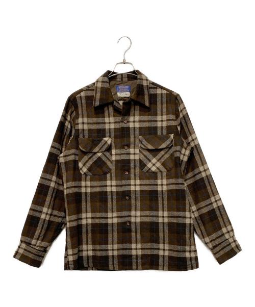 PENDLETON（ペンドルトン）PENDLETON (ペンドルトン) ROSS ATKINS (ロス・アトキンス) オンブレチェックシャツ ブラウン サイズ:Mサイズの古着・服飾アイテム