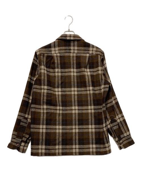 PENDLETON（ペンドルトン）PENDLETON (ペンドルトン) ROSS ATKINS (ロス・アトキンス) オンブレチェックシャツ ブラウン サイズ:Mサイズの古着・服飾アイテム