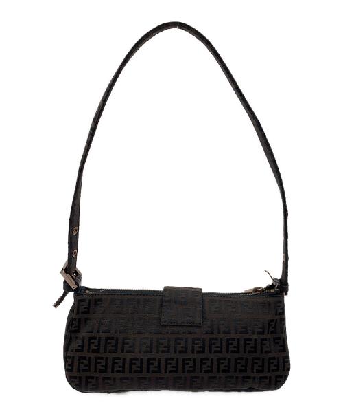 FENDI（フェンディ）FENDI (フェンディ) ズッキーノ　ワンショルダーバッグ ブラウン×ブラックの古着・服飾アイテム