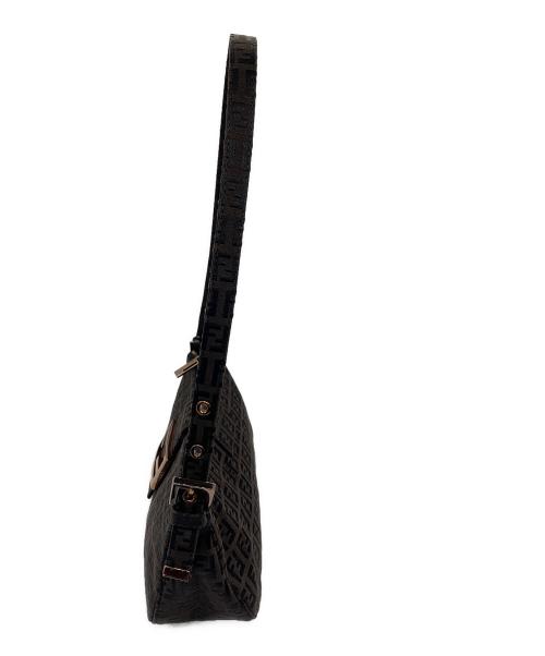 FENDI（フェンディ）FENDI (フェンディ) ズッキーノ　ワンショルダーバッグ ブラウン×ブラックの古着・服飾アイテム