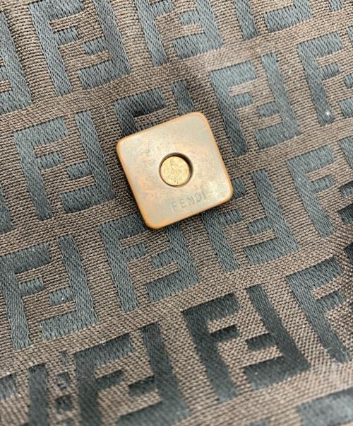 FENDI（フェンディ）FENDI (フェンディ) ズッキーノ　ワンショルダーバッグ ブラウン×ブラックの古着・服飾アイテム