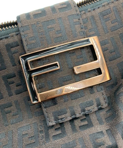 FENDI（フェンディ）FENDI (フェンディ) ズッキーノ　ワンショルダーバッグ ブラウン×ブラックの古着・服飾アイテム