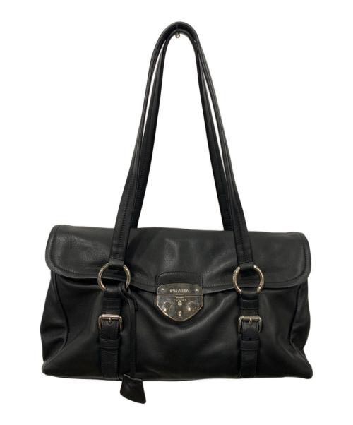 PRADA（プラダ）PRADA (プラダ) セミショルダーバッグ ブラックの古着・服飾アイテム