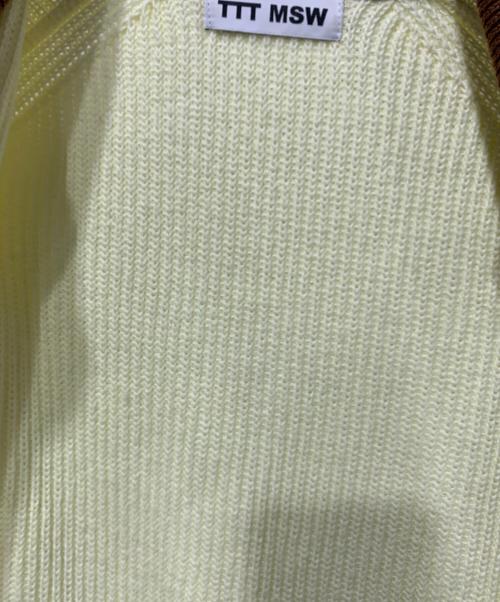 TTT MSW（ティー モダンストリートウェア）TTT MSW (ティー) カーディガン イエロー サイズ:Sサイズの古着・服飾アイテム