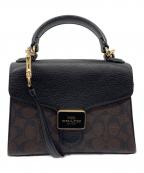 COACHコーチ）の古着「ペッパーサッチェル」｜ブラウン×ブラック