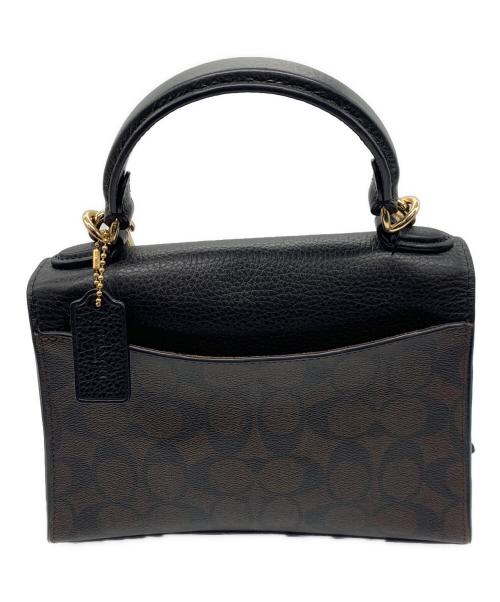 COACH（コーチ）COACH (コーチ) ペッパーサッチェル ブラウン×ブラックの古着・服飾アイテム