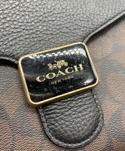COACH（コーチ）COACH (コーチ) ペッパーサッチェル ブラウン×ブラックの古着・服飾アイテム