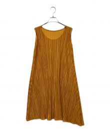 PLEATS PLEASE（プリーツプリーズ）の古着「ワンピース」｜オレンジ