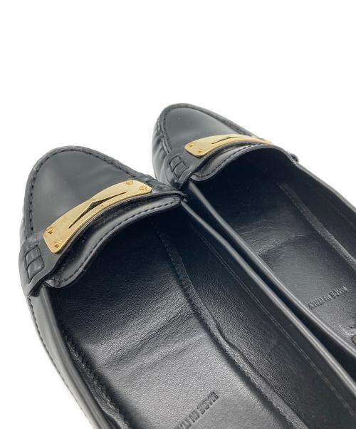 LOUIS VUITTON（ルイ ヴィトン）LOUIS VUITTON (ルイ ヴィトン) レザーローファー ブラック サイズ:38の古着・服飾アイテム