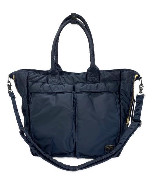 PORTER（ポーター）PORTER (ポーター) 2WAYトートバッグ　タンカー ネイビーの古着・服飾アイテム