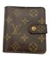 LOUIS VUITTON（ルイ ヴィトン）の古着「モノグラム　コンパクトジップ」｜ブラウン