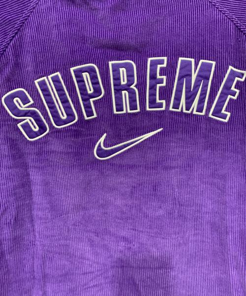 SUPREME（シュプリーム）SUPREME (シュプリーム) NIKE (ナイキ) Arc Corduroy Hooded Jacket パープル サイズ:XLサイズの古着・服飾アイテム