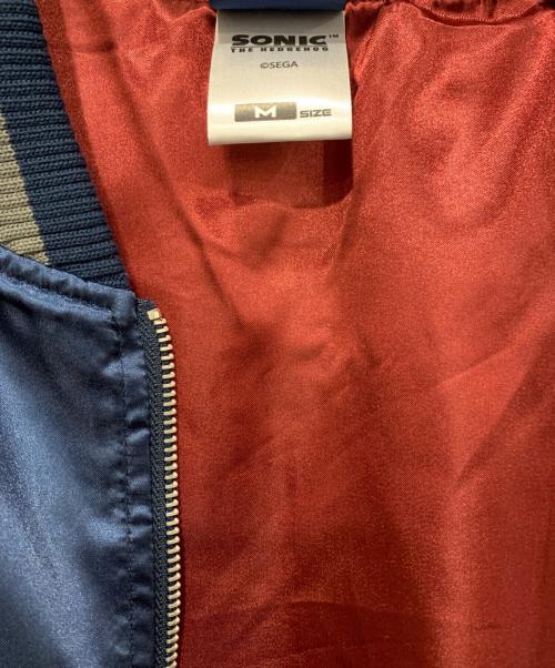 COSPA（コスパ）COSPA (コスパ) ソニック・ザ・ヘッジホッグ 刺繍スカジャン ブルー サイズ:Mサイズの古着・服飾アイテム