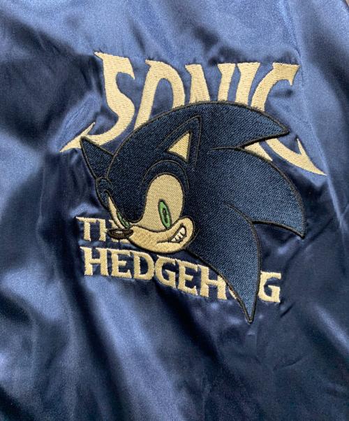 COSPA（コスパ）COSPA (コスパ) ソニック・ザ・ヘッジホッグ 刺繍スカジャン ブルー サイズ:Mサイズの古着・服飾アイテム