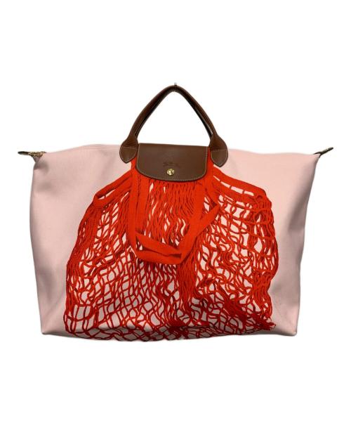 LONGCHAMP（ロンシャン）LONGCHAMP (ロンシャン) ル・プリアージュ トラベルバッグ  ピンクの古着・服飾アイテム